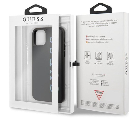 Guess Double Layer Glitter Case Logo Multicolor - pouzdro pro iPhone 11 Pro Max (černé/barevné)