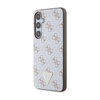 Guess 4G Triangle Metal Logo - pouzdro pro Samsung Galaxy S24+ (bílé)