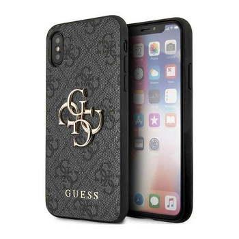 Guess 4G Big Metal Logo - Hülle für iPhone X (Grau)