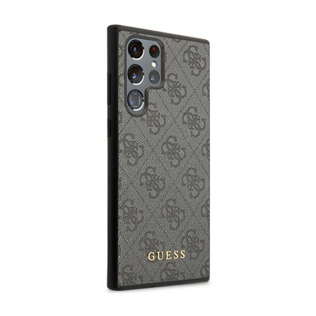Guess 4G Metal Gold Logo - pouzdro pro Samsung Galaxy S24 Ultra (černé)