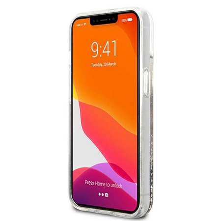 Guess Liquid Glitter Charms - Etui iPhone 13 (złoty)