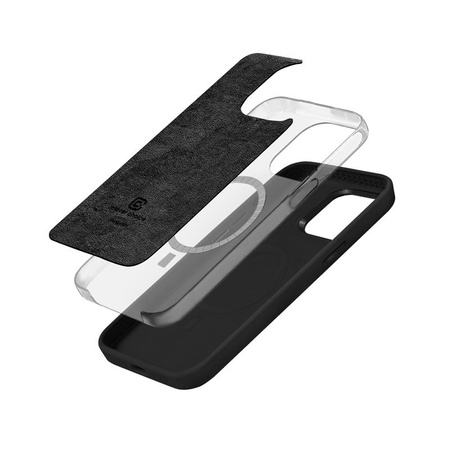 Crong Color Cover LUX mágneses - iPhone 15 Pro MagSafe tok (fekete)
