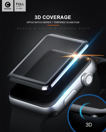 Mocolo 3D Glas Vollverklebung - 41 mm Apple Watch 7/8 Bildschirmschutzglas