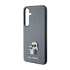 Karl Lagerfeld Saffiano Karl & Choupette Metal Pin - Etui Samsung Galaxy S24 (gris)