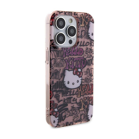 Hello Kitty IML címkék Graffiti - iPhone 15 Pro Max tok (rózsaszín)