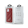 Karl Lagerfeld Diagonal Quilted Script - Case for iPhone 15 / 14 / 13 (Red)