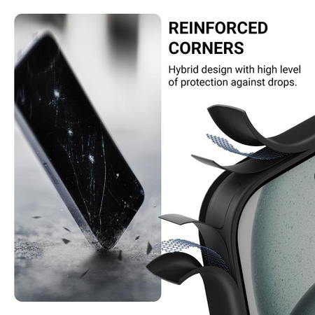 Crong Hybrid Frost MAG Cover - Case with MagSafe for iPhone 16 Pro (black)