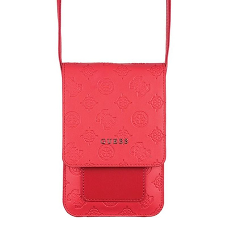Guess 4G Peony Wallet Bag - taška s přihrádkou na smartphone (červená)