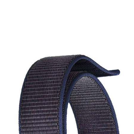 Crong Nylon - Sportovní řemínek pro Apple Watch 44/45/46/49 mm (Půlnoční modrá)