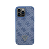 Étui Guess en cuir 4G Triangle Strass - iPhone 15 Pro Max (bleu)