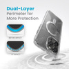 Speck Presidio Lux Grip ClickLock & Magsafe - Coque iPhone 15 Pro Max (Clair / Finition Chrome / Argent Serein)