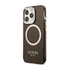 Guess Gold Outline Translucent MagSafe - pouzdro pro iPhone 13 Pro Max (černé)