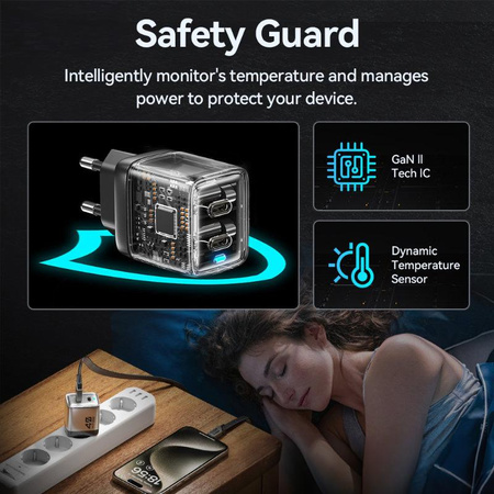 WEKOME WP-U02 Mecha Series - 2x USB-C Super Fast Charger GaN 40W Netzladegerät (Silber)