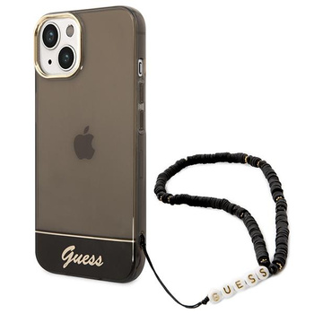 Guess Translucent Pearl Strap - iPhone 14 Plus Case (black)