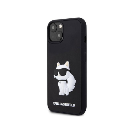 Karl Lagerfeld 3D Rubber NFT Choupette - Hülle für iPhone 14 Plus (Schwarz)