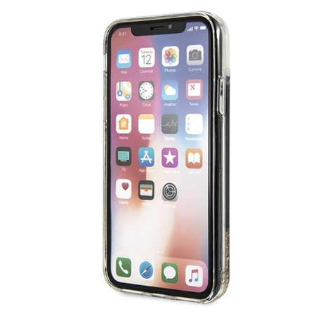 Karl Lagerfeld Logo Karl - Etui iPhone Xs / X (Gold Glitter)