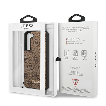 Guess 4G Charms Collection - Etui Samsung Galaxy S22+ (brązowy)