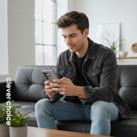 Custodia Crong Hybrid Matte Magnetic - MagSafe per Samsung Galaxy S26 Ultra (grigio)