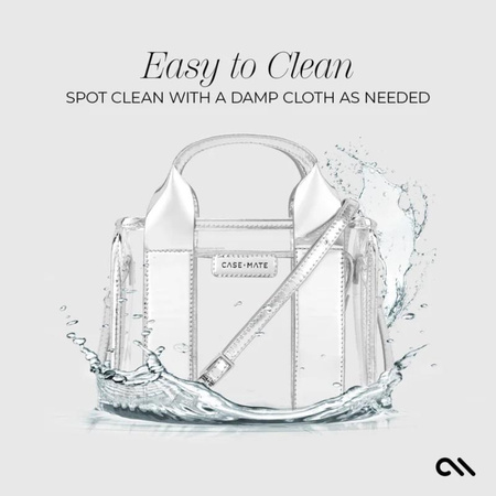 Case-Mate Micro Tote Bag - vodotěsná taška přes rameno (stříbrný chrom/čirá)