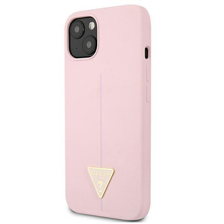 Guess Silicone Triangle Logo - Hülle für iPhone 13 mini (Violett)