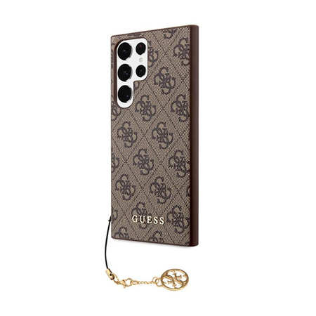 Guess 4G Charms Kollektion - Samsung Galaxy S24 Ultra Tasche (braun)