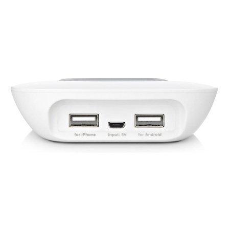 Budi - Chargeur sans fil Qi et + ports USB (Blanc)