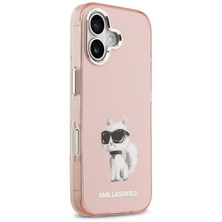 Karl Lagerfeld IML Aquarelle Choupette & Logo MagSafe - Pouzdro pro iPhone 17 (růžové)