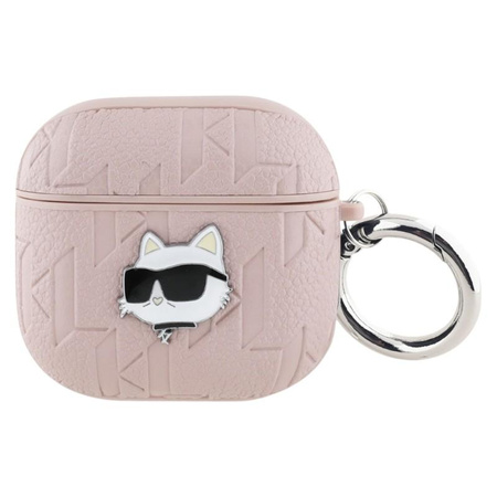 Karl Lagerfeld Monogram Choupette Head - AirPods 4 tok (rózsaszín)