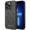 Guess 4G Metall Gold Logo - iPhone 14 Pro Max Tasche (grau)