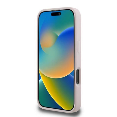 Karl Lagerfeld steppelt aláírás - iPhone 16 Pro Max tok (rózsaszín)