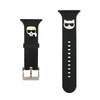 Karl Lagerfeld Silicone Karl & Choupette Heads - Bracelet pour Apple Watch 42/44/45 mm (noir)