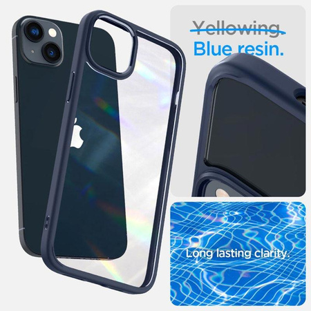 Spigen Ultra Hybrid - Coque pour iPhone 15 Plus / iPhone 14 Plus (Bleu marine)