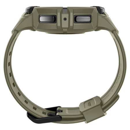 Spigen Rugged Armor Pro - Bracelet + étui pour Samsung Galaxy Watch 5 45 mm (Vintage Khaki)