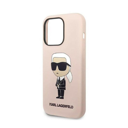 Karl Lagerfeld Silicone NFT Ikonik - Case for iPhone 14 Pro (Pink)