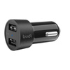 Budi - Chargeur de voiture 2x USB, 17W (Noir)