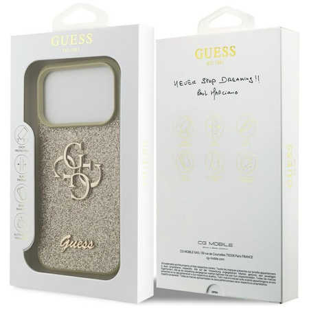 Guess Fixed Glitter Big 4G - Case for iPhone 17 Pro (gold)