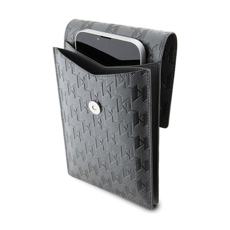 Karl Lagerfeld Saffiano Monogram Ikonik - Telefontasche (silber)