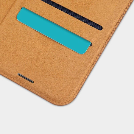 Kožené pouzdro Nillkin Qin - Pouzdro pro Apple iPhone 12 Mini (modré)