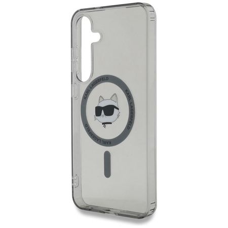 Karl Lagerfeld Button Choupette Head Printed Logo MagSafe - Case for Samsung Galaxy S25 (Black)