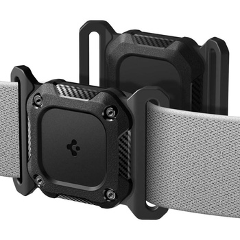 Spigen Tough Armor Pet Collar - Pouzdro s uchycením na obojek pro Apple AirTag 1 / 2 (Black)