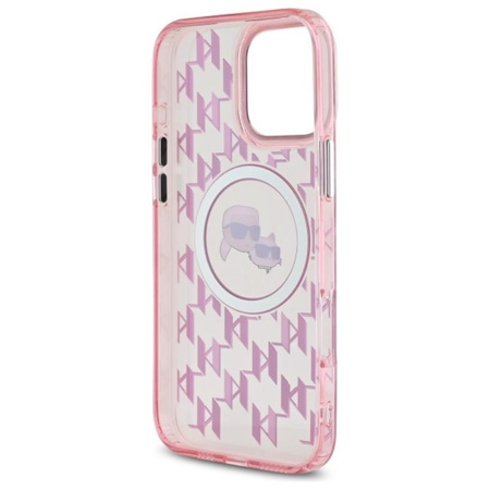 Karl Lagerfeld IML Monogram Karl & Choupette Head MagSafe - iPhone 16 Pro tok (rózsaszín)