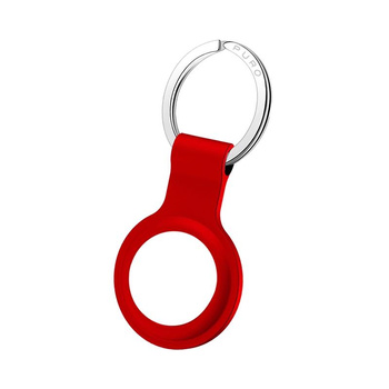 PURO ICON Case - Silikonový kroužek na klíče pro Apple AirTag (červený)
