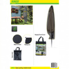 Kinzo - Protective Cover for Garden Umbrella 265x70 cm (Anthracite)