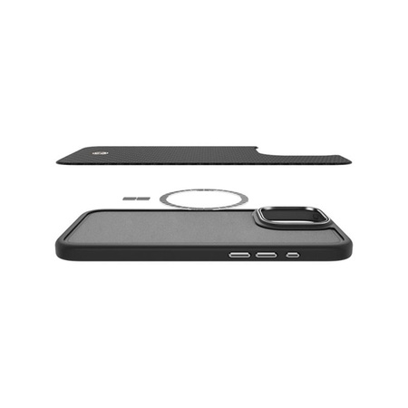 Spigen Enzo Aramid Mag MagSafe - Pouzdro iPhone 16 Pro (Black / Silver)