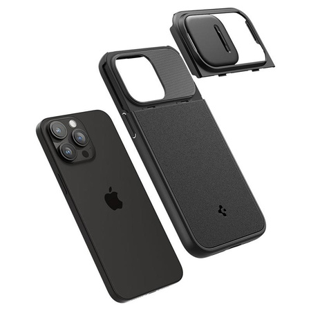 Spigen Optik Armor Mag Mag MagSafe - tok iPhone 15 Pro Max készülékhez (fekete)