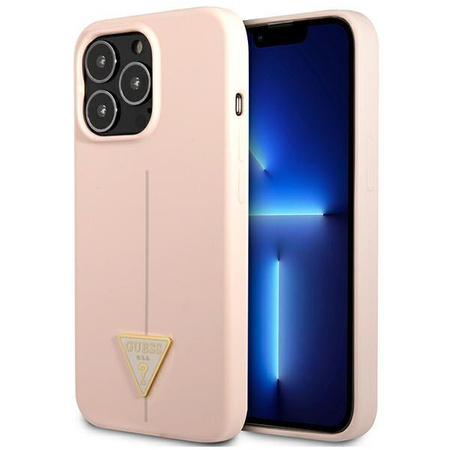 Guess Silicone Triangle Logo - iPhone 13 Pro Case (pink)