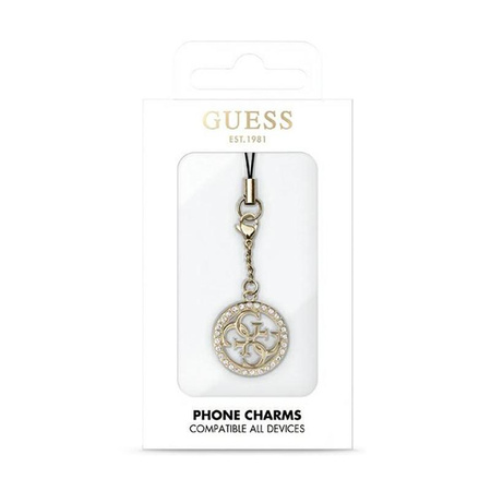 Guess Phone Strap 4G Rhinestone Charm - Pendentif téléphone
