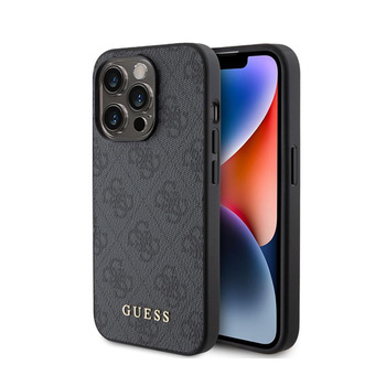 Guess 4G Metal Gold Logo - iPhone 15 Pro Case (gray)