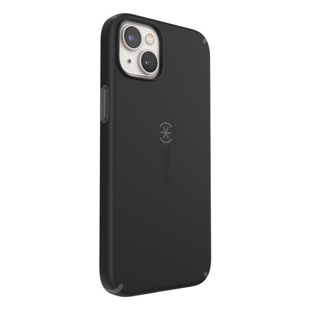 Speck CandyShell Pro + MagSafe - Coque pour iPhone 14 Plus avec revêtement MICROBAN (Noir / Gris ardoise)