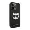 Karl Lagerfeld Saffiano Choupette Head Patch tok - iPhone 14 Pro tok (fekete)